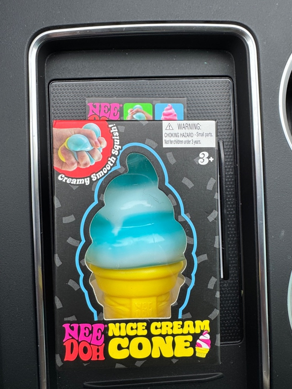 Blue & Yellow Ice Cream Cone Squishy Toy - Kids 3+